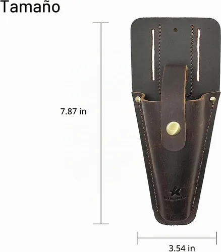 Vista 2 de Funda de podadora de cuero de jardín,Funda de herramienta para tijeras de podar de jardinería,Cubierta protectora de tijera duradera