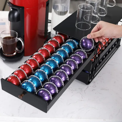 Vista 3 de Soporte para cápsulas Nespresso Vertuo Pod Holder para cápsulas Vertuoline (90 cápsulas-3 niveles)