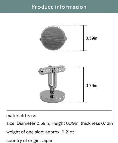 Vista 6 de TAVARAT Gemelos para hombre forma redonda clásica Negro Plata Oro claro Tps-177