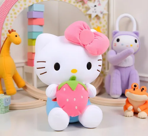 Vista 2 de Juguete de peluche de gatito de 17.5 pulgadas, animal de peluche Kawaii, muñeca de felpa suave para niños, adolescentes, coleccionistas y decoración