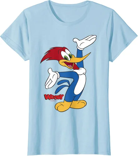 Vista 13 de Woody Woodpecker Camiseta con logotipo de cuerpo completo Negro