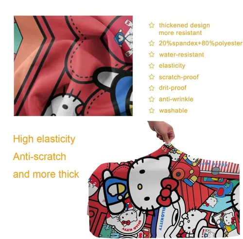 Vista 3 de ISUNIET Funda para equipaje de viaje, funda protectora para maleta, funda protectora para maletín de 18 a 32 pulgadas, protector de equipaje