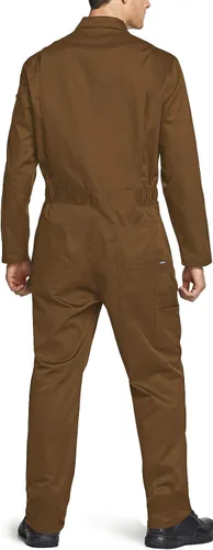Vista 2 de CQR - Overol para hombre con manga corta, cremallera frontal, múltiples bolsillos, resistente a las manchas y a las arrugas