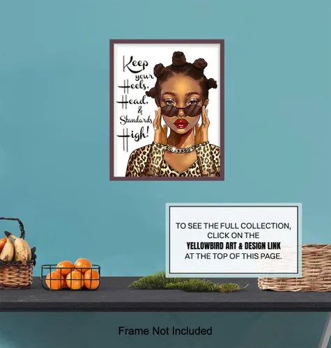 Vista 7 de Arte y decoración inspiradoras de pared para mujeres negras, póster motivacional de inspiración afroamericana, arte negro, obra de arte de pared