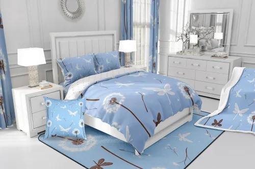 Vista 4 de Erosebridal Regalos de libélula para mujeres, funda de edredón de diente de león, mariposa y libélulas, juego de ropa de cama para mujeres y niñas
