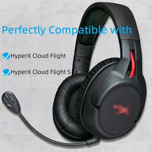 Vista 4 de Cloud Flight MIC, Boom Microphone Replacement for Kingston Cloud HYPERX Cloud Flight and Flight S Gaming Headset on PS5, PS4, Xbox One, PC, Mac