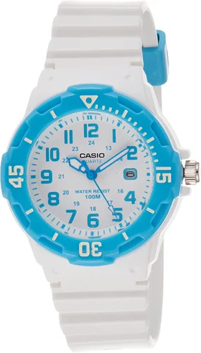 Vista 6 de Casio MDV106 Series Unisex Analog Watch 200M WR Stainless Steel Case Resin Band 2 Hand Analog (HR, Min, SEC) Date Display Screw Down