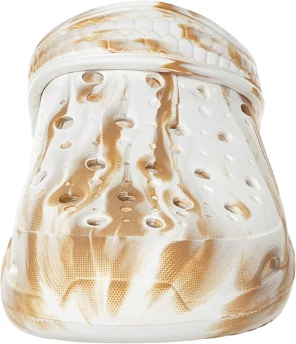 Vista 4 de Eagsouni Zuecos unisex con soporte de arco para mujer y hombre, para adultos, antideslizantes, para exteriores, playa, blanco/ caqui