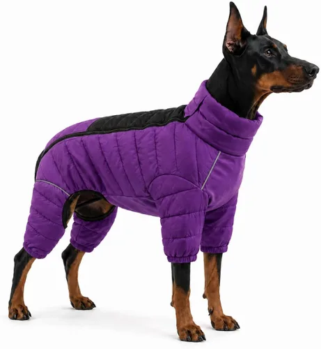 Vista 23 de Suéter para Perro ArmyGreen, Resistente al Viento, Reflectante - Chaqueta de Invierno Dirigible para S, M, L - Cremallera, Tallas Ajustables Verde