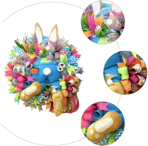 Vista 4 de 1 guirnalda artificial para decoración botánica, guirnalda de ramitas de Pascua, corona de muñeca de Pascua, adorno decorativo de Pascua, guirnalda