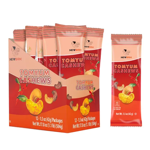 Vista 11 de NEWBAM Anacardos tostados con miel – 12 paquetes individuales de bocadillos (1.5 onzas cada uno) – Nueces dulces crujientes, aperitivo saludable