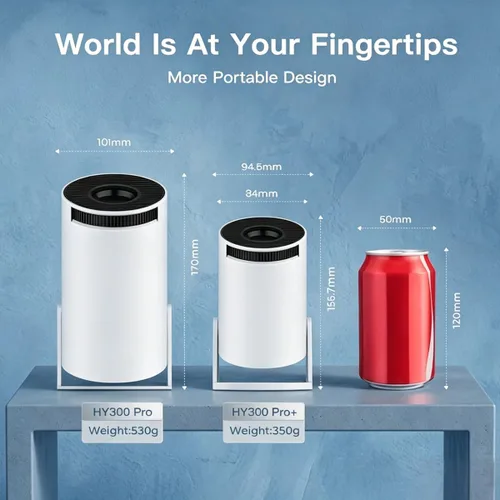 Vista 6 de Aplicaciones integradas: mini proyector con WiFi y Bluetooth, compatible con proyector portátil de 1080P con Android 11, 160 lúmenes ANSI, rotación