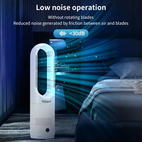 Vista 7 de Hiluce Ventilador sin aspas de 22" para dormitorio con control remoto