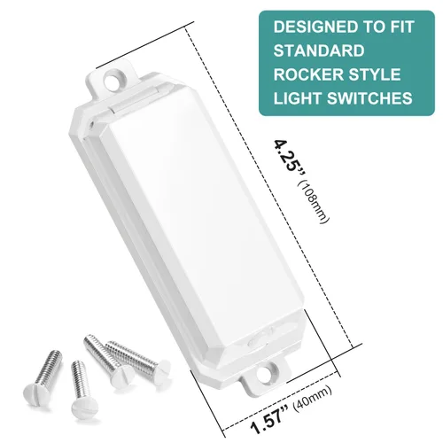 Vista 2 de CLYMENE Paquete de 2 fundas protectoras para interruptor de luz, cubierta de interruptor de pared a prueba de niños que protegen tus luces