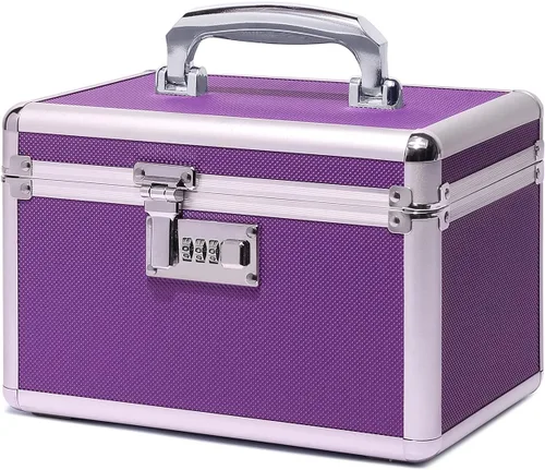 Vista 10 de Caja de medicamentos con cerradura con estuche de almacenamiento portátil, 14.2 x 7.2 x 8.2 pulgadas, organizador de bloqueo de medicamentos a