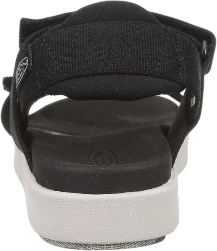 Vista 3 de KEEN Elle Sandalias de punta abierta con plataforma elástica para mujer, Negro (BlackVapor)