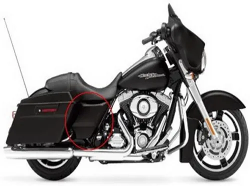 Vista 6 de Panel de cubierta lateral ABS para H-D Touring Street Glide 09-16 Vivid Negro