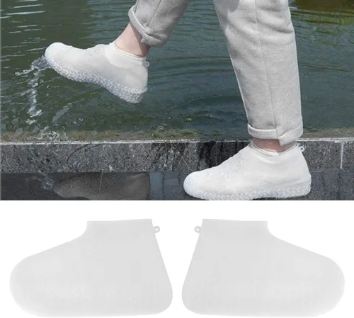 Vista 3 de Funda de silicona antideslizante para zapatos para adultos, equipo de protección forzado antideslizante para días lluviosos y nevados