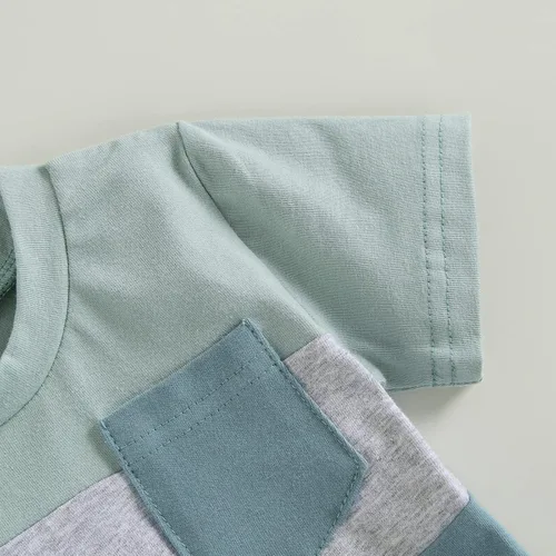 Vista 12 de Conjunto de camiseta de manga corta para bebé niño y niña, camiseta de manga corta, pantalones cortos casuales, ropa para recién nacidos, 6, 12, 18