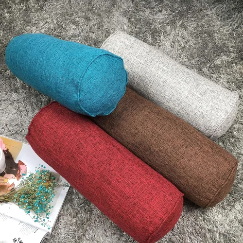 Vista 7 de Almohada de cuello redondo, almohada de apoyo cervical para aliviar el dolor de cuello, almohadas cilíndricas con funda extraíble lavable