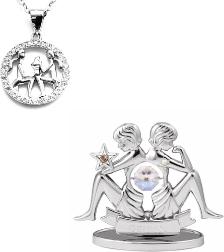 Vista 24 de CRYSTOCRAFT Regalo de sagitario, adorno de constelación con cristal austriaco, adorno de cristal de signo del zodiaco, colección de decoración
