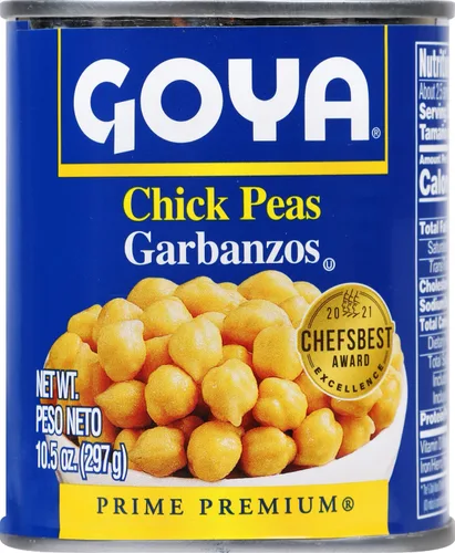 Vista 2 de Goya Foods Chick Peas, Garbanzo, 10.5 onzas (paquete de 24)