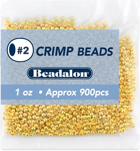 Vista 14 de Beadalon Cuentas de engarzar, tamaño #1, color dorado, 1 oz, aprox. 1,400 piezas