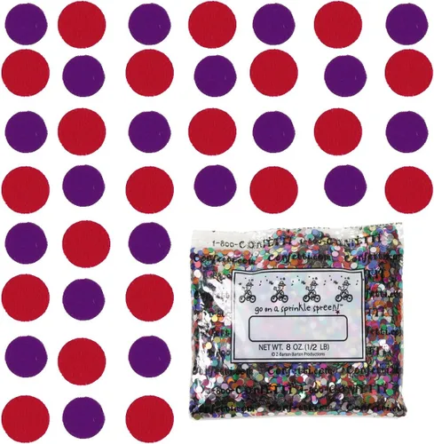 Vista 244 de Confetti Circle 1/4" Negro, Azul Marino Combo - 2 bolsas de media onza (1 oz) (8550/9971)