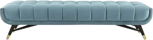 Vista 8 de Modway Adept. - Banco tapizado de terciopelo. Gris