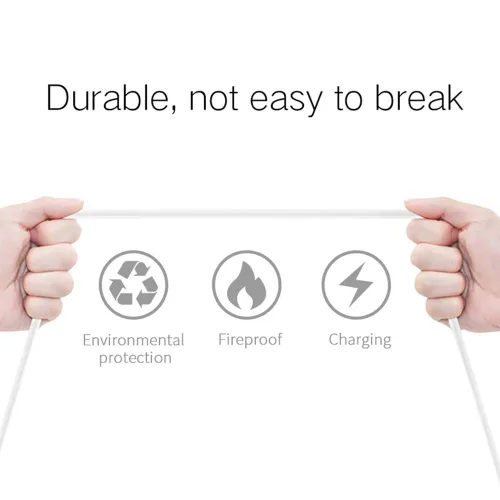 Vista 5 de Cable de datos USB de 5 A completo funciona para DJI Osmo Action con adaptador MicroUSB y USB tipo C para velocidades de carga rápida dual Blanco
