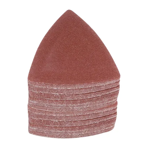 Vista 7 de HARFINGTON 60 piezas de papel de lija triangular de gancho y bucle, 40 granos, almohadillas de lijado de óxido de aluminio de 3-1/8 pulgadas, papel