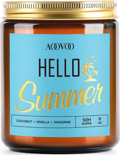 Vista 22 de AOOVOO Velas de canela de manzana, velas perfumadas de 22 onzas, vela de aromaterapia, vela de soja para el hogar perfumada