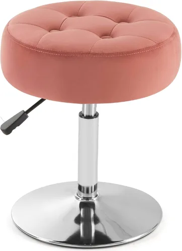 Vista 14 de Gitrah Silla de Tocador Negra para Cuarto de Maquillaje Taburete de Tocador para Cuarto de Maquillaje Redondo Acolchado de Cuero PU Silla