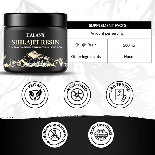 Vista 6 de HALANX Resina Shilajit pura del Himalaya – 1.76 onzas de suplementos herbales Shilajit con más de 85 minerales traza 75% + ácido fúlvico Shilajitt