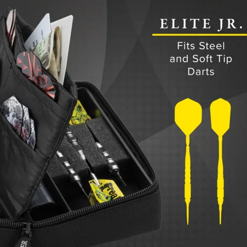 Vista 3 de Casemaster Elite Jr. Estuche de viaje de nylon para 6 dardos, color negro