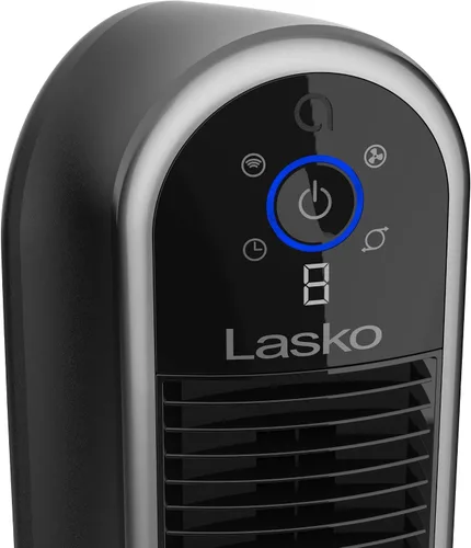 Vista 9 de Lasko Aria™ T40733 Ventilador de torre inteligente WiFi de 5 velocidades de 40 pulgadas con modo oscuro: negro