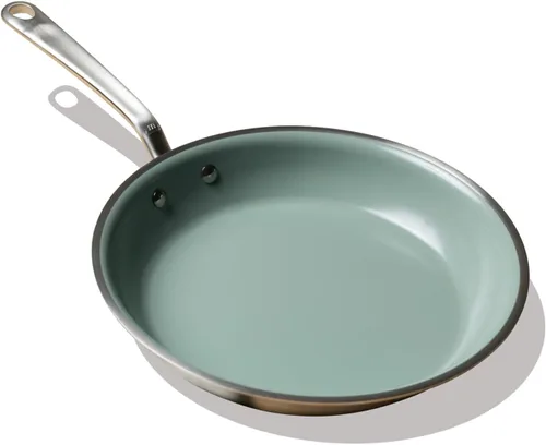 Vista 11 de Made In Utensilios de cocina CeramiClad 2.0 - Sartén antiadherente de 10 pulgadas (mango inoxidable), revestimiento de acero inoxidable de 5 capas