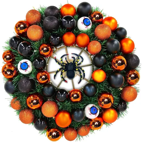 Vista 2 de Emopeak - Juego de 24 esferas navideñas, ornamentos irrompibles, 4 estilos, decoración colgante para árbol de Navidad, boda o fiesta