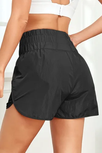 Vista 5 de Trendy Queen Pantalones cortos deportivos de cintura alta para mujer pantalones cortos elásticos casuales de verano de secado rápido pantalones