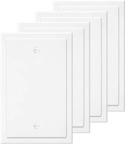 Vista 8 de Placa Decorativa de Pared de Borde Moderno de 2 Enchufes, Cubierta para Interruptor de Salida, Doble Decorador, Placa Frontal Eléctrica