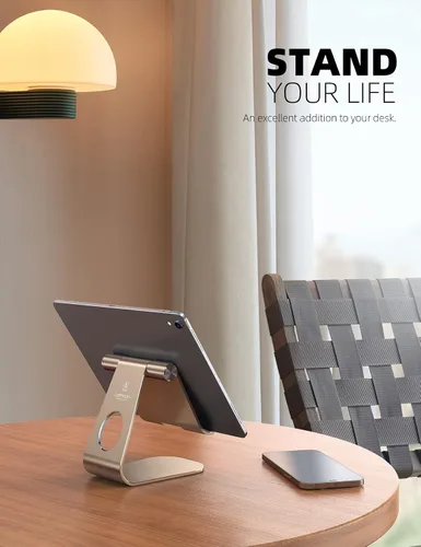 Vista 38 de Soporte ajustable para ipad, soporte para tableta Lamicall, Gris espacial