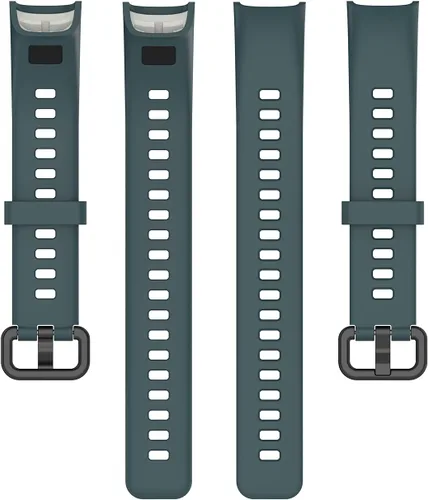 Vista 7 de Correas ECSEM compatibles con Huawei Band 4 y 5i de silicona suave, impermeable, ajustable, correa de reloj deportivo, correas de repuesto