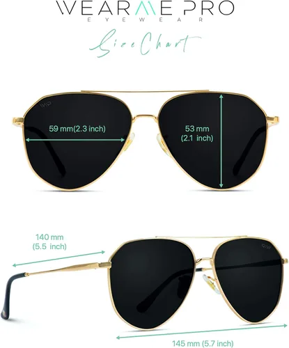Vista 6 de WearMe Pro Gafas de sol polarizadas aviador para mujeres y hombres protección UV lente reflectante rosa azul aviadores negros