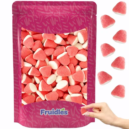 Vista 10 de Fruidles Caramelos de gomitas de fresa, deliciosas gomitas de sabores de frutas recubiertas de azúcar (1 libra)