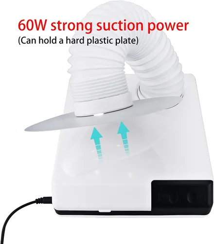 Vista 4 de 60 W colector de polvo ventilador aspirador potente laboratorio dental arte manicura polvo limpieza herramienta