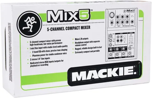 Vista 6 de Mezclador compacto de 5 canales Mackie Mix5, negro