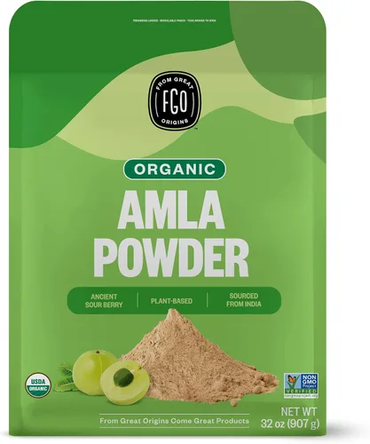 Vista 8 de FGO Polvo orgánico de amla, 8 onzas, grosella espinosa india orgánica USDA (Amalaki), sin OGM, vitamina C natural - 100 % cruda y natural