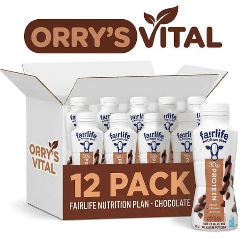 Vista 3 de Nutrition Plan - Batido de chocolate alto en proteínas, paquete de 12. Orry's Vital