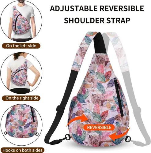 Vista 5 de HUA ANGEL Bolso bandolera, bolso cruzado de moda para el pecho, mochila de viaje, senderismo, gimnasio, mochila casual