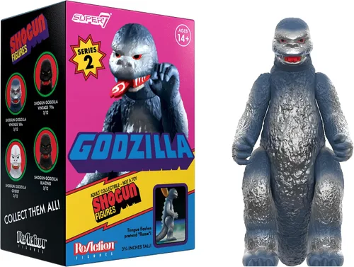Vista 5 de Super7 Toho Shogun Godzilla Caja Ciega Figuras de Reacción Planas - (Paquete de 12) 3.75" Figuras de Acción Toho Godzilla Coleccionables de Monstruo